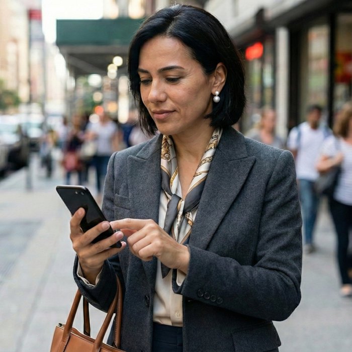 SEO Local - Mujer buscando negocio google maps